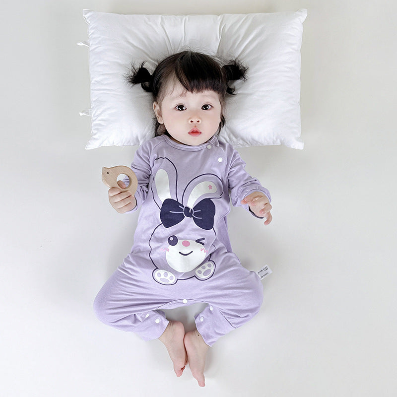 Conditioning Clothes Born Modal Breathable Long Sleeves Pajamas Jumpsuit, Climbing Suit