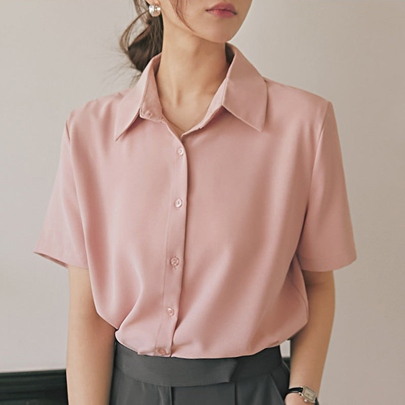 Women's Shirt Summer Short-sleeved Casual Fashion French Style Temperament Blouse