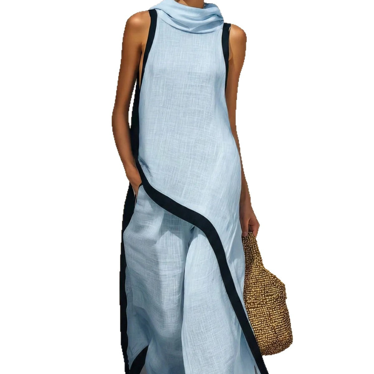 Women's Sleeveless Wide Leg Irregular Two-piece Set Fashion Casual Suit