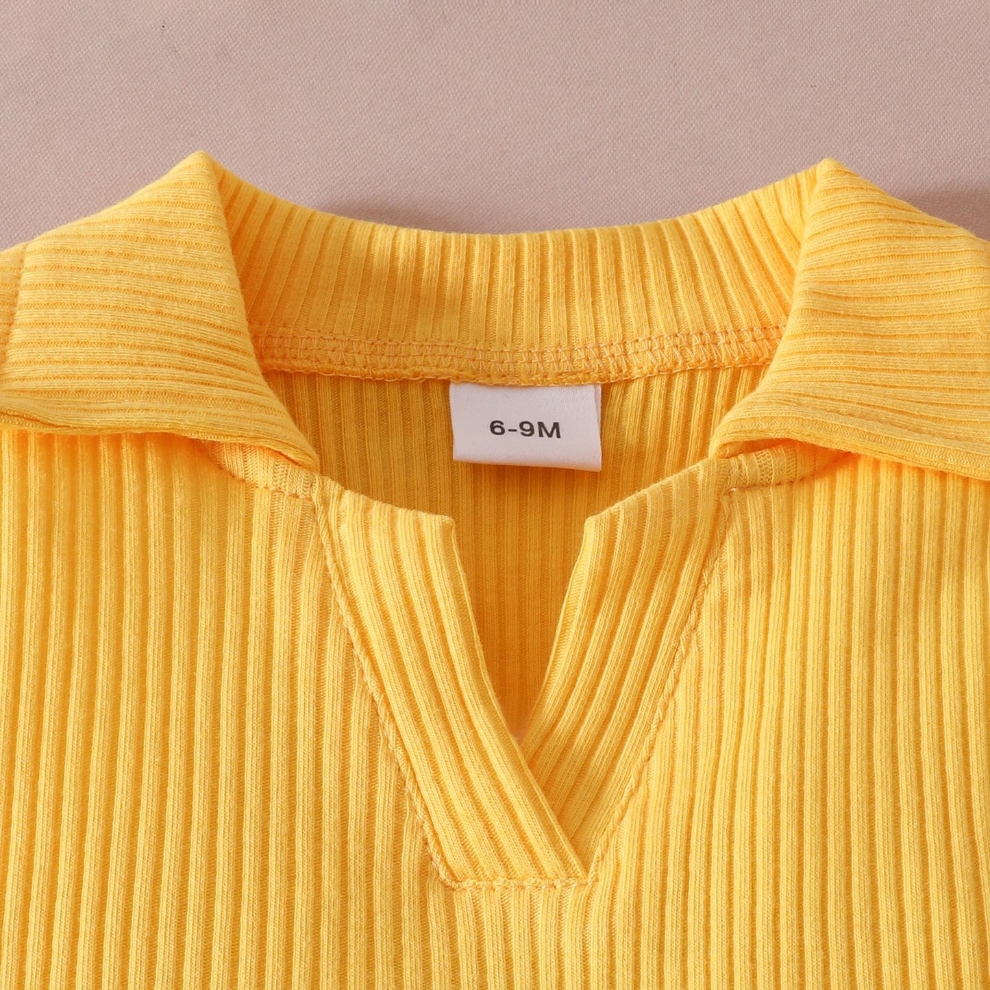 Sweet Toddler Sleeveless Lapel Open Chest Sunken Stripe Top Three-dimensional Children's Suit