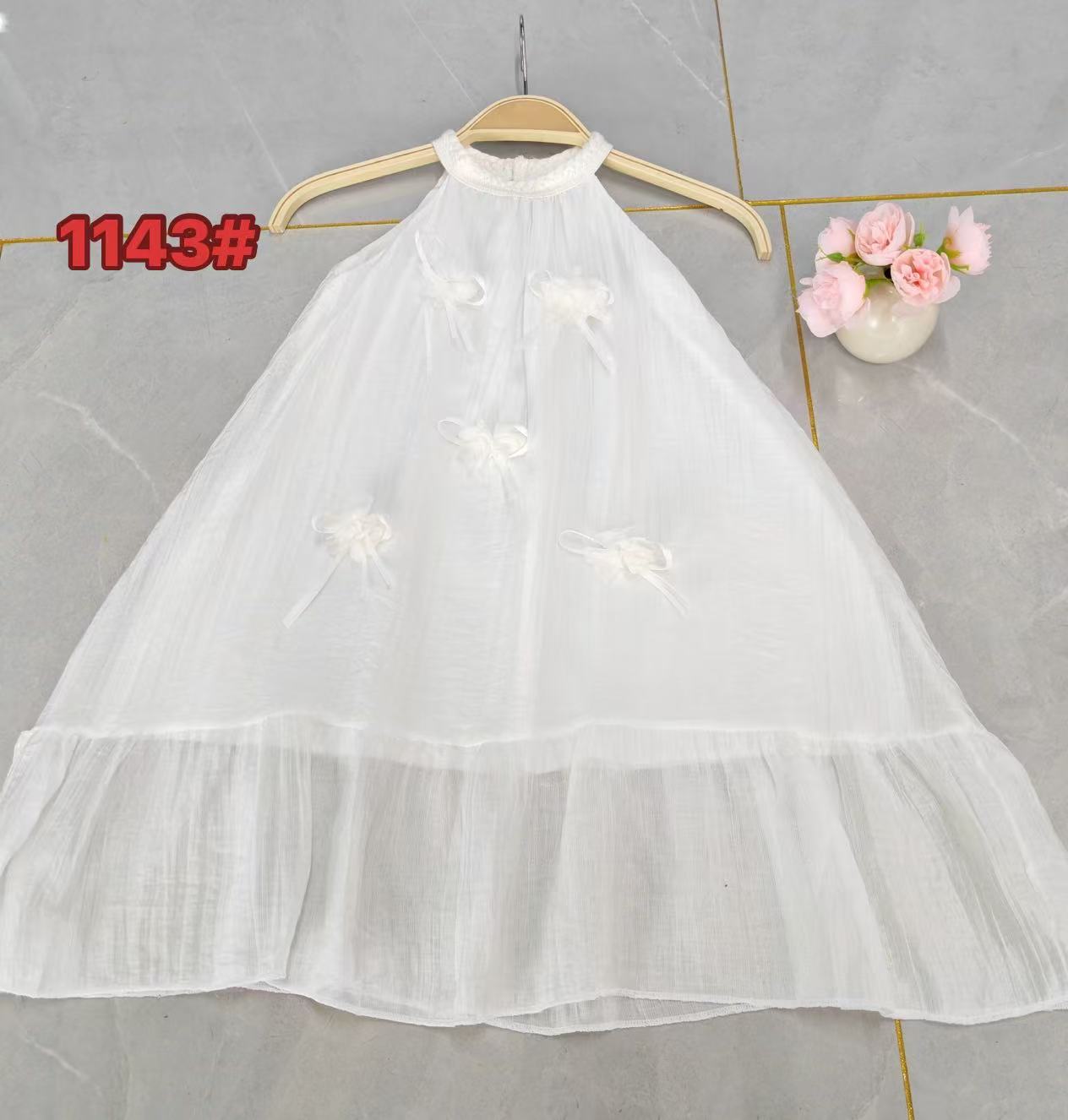 Children's Ethnic Style White Body Strap Braces Children's Dress