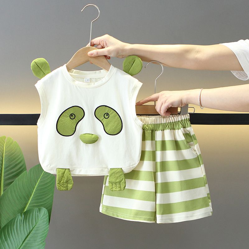Children's Vest Summer Thin Shorts Wear Clothes Children's Suit