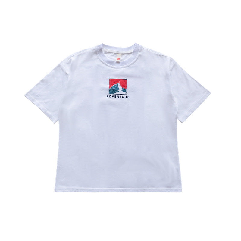 Men's & Children's Outdoor Clothing Short-sleeved Summer Middle Big Round Neck Children's T-shirt