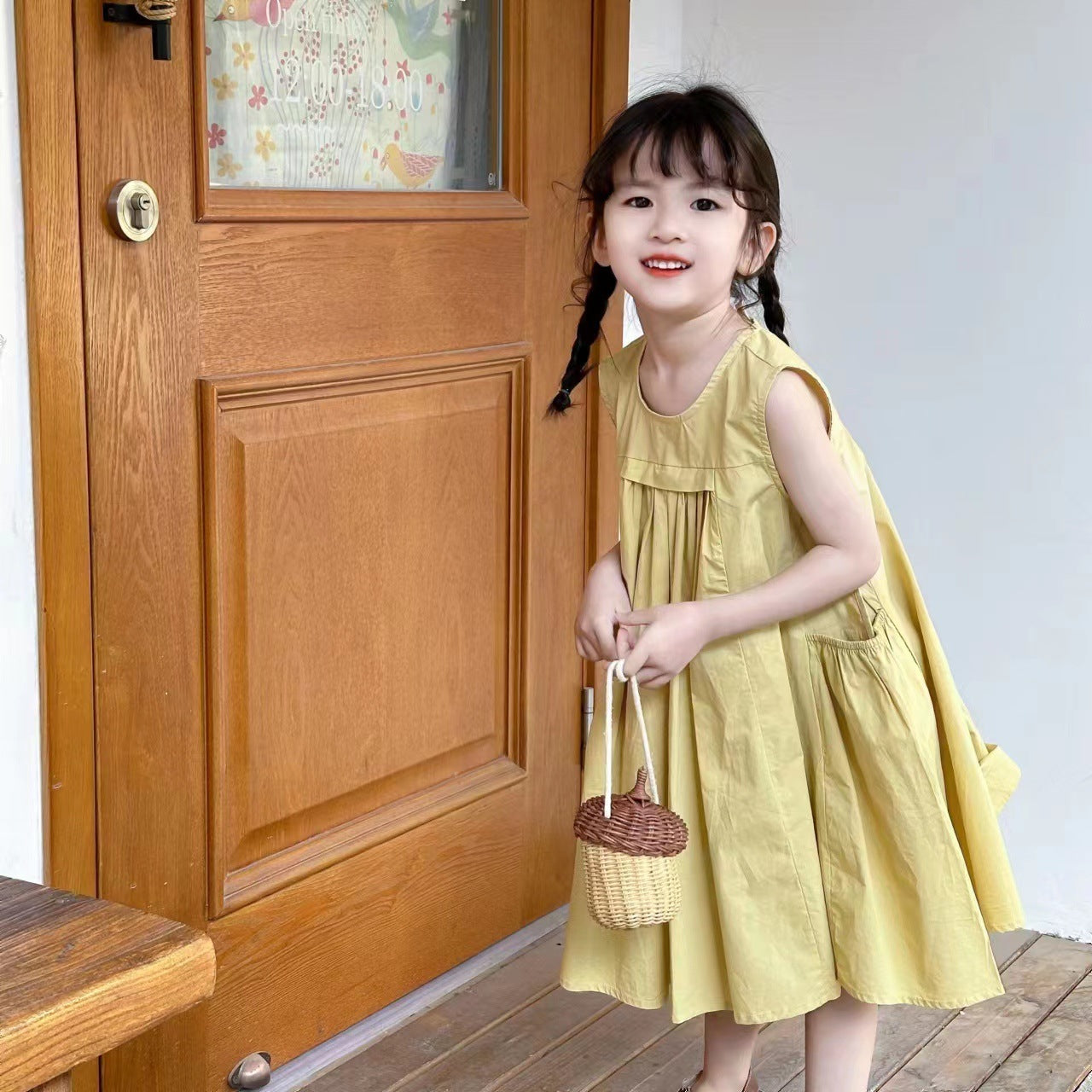 Children's Summer Cotton Korean Style Fashionable Sleeveless Clothing Vest Children's Dress