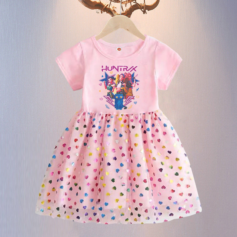 Children's Summer Short Sleeve Princess Clothing Gauze Witch Hunting Children's Dress