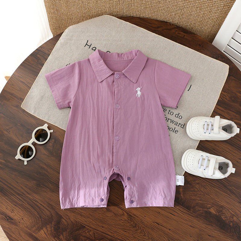 Romper Korean Style Western Infant Thin Short Sleeve Going Out Jumpsuit, Climbing Suit