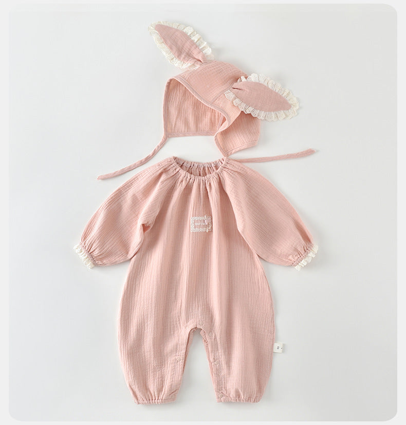 Gauze Jumpsuit Class Pure Cotton Hug Jumpsuit, Climbing Suit
