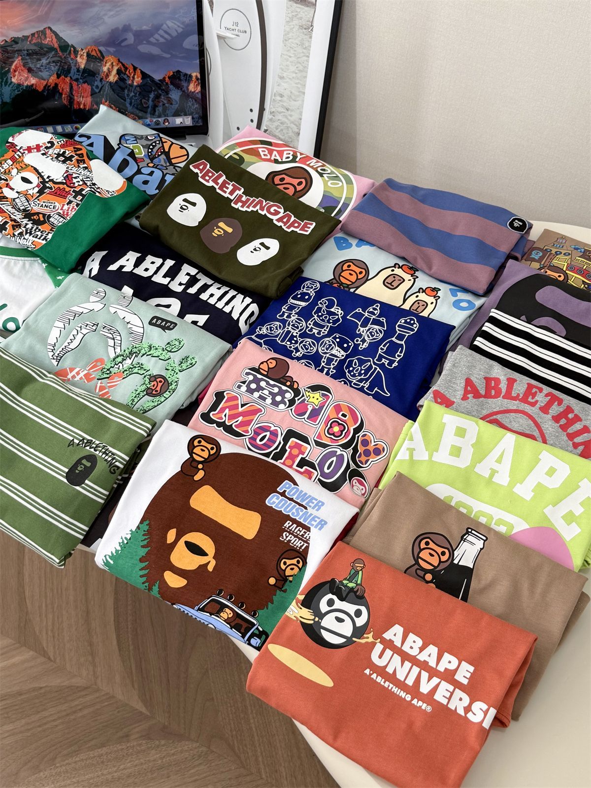 Children's Three Clothing Big Pure Cotton Short Sleeve Orange Hair Round Children's T-shirt