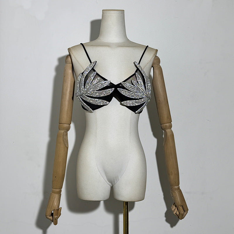 Women's Diamond Three-dimensional Leaf Camisole Sexy Slim Fit Small Vest/suspenders/tube Top