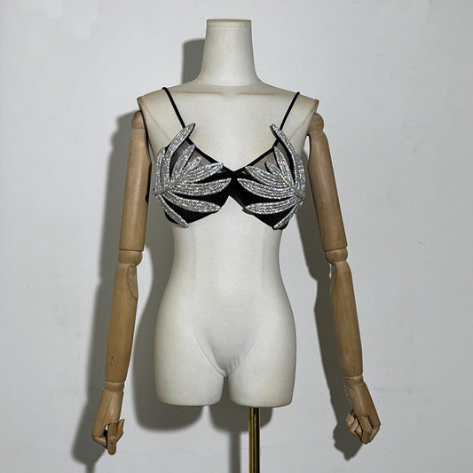 Women's Diamond Three-dimensional Leaf Camisole Sexy Slim Fit Small Vest/suspenders/tube Top