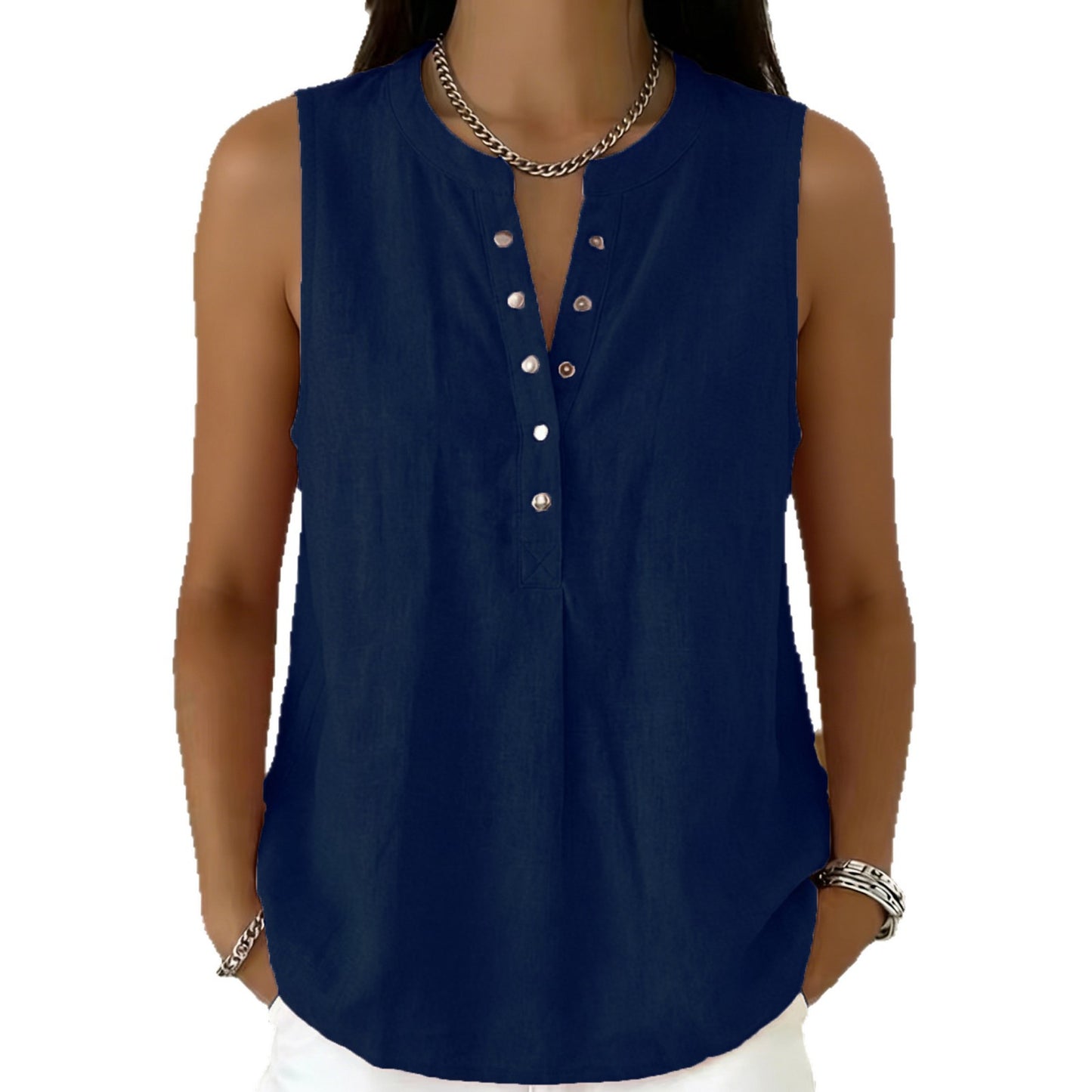 Women's Summer Loose Comfortable Sleeveless Solid Color Small Vest/suspenders/tube Top