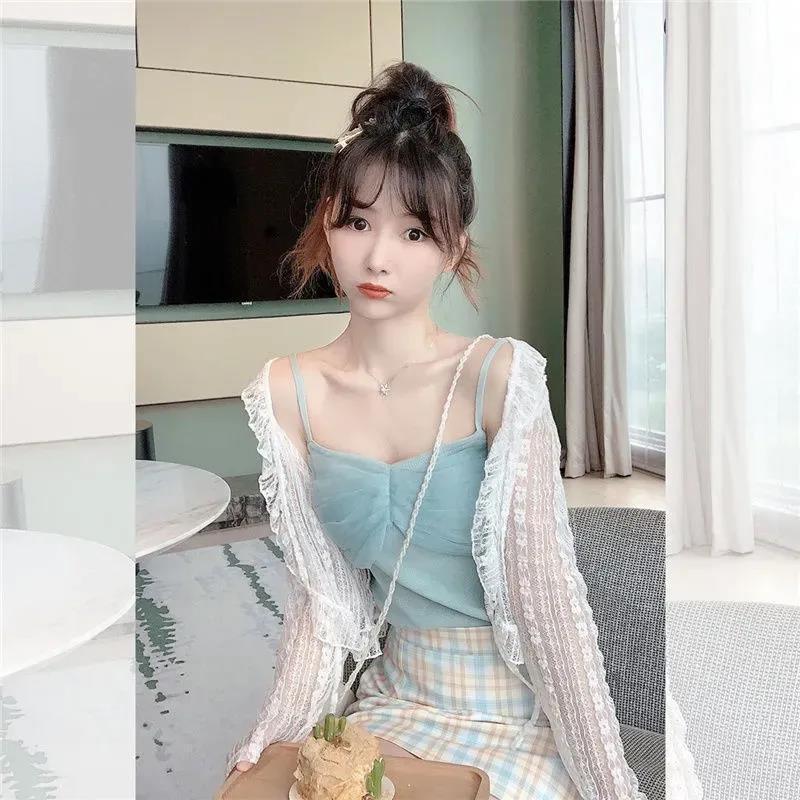 Summer Small Shawl Long Sleeve Overshirt Thin Air Shorts