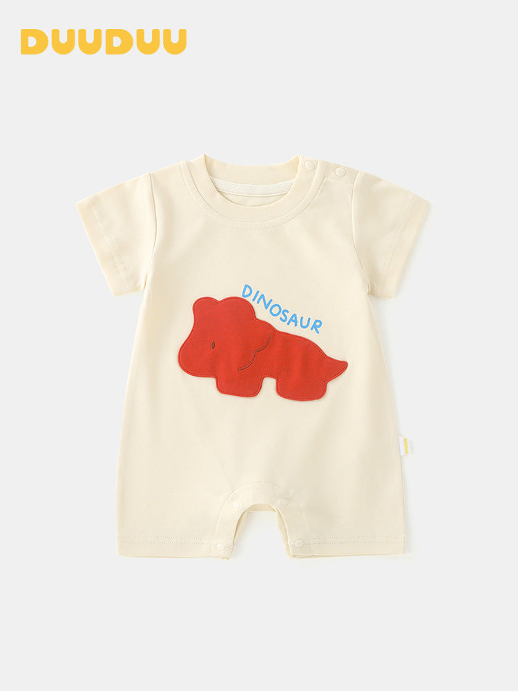 Dinosaur Jumpsuit Summer Male Female Clothes Short Sleeve Class Jumpsuit, Climbing Suit
