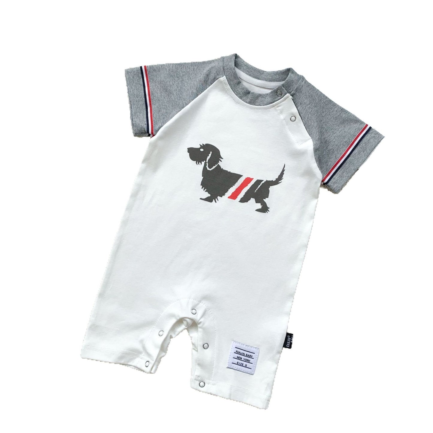 Born Fashion Korean Cartoon Puppy Color Matching Male Casual Jumpsuit, Climbing Suit