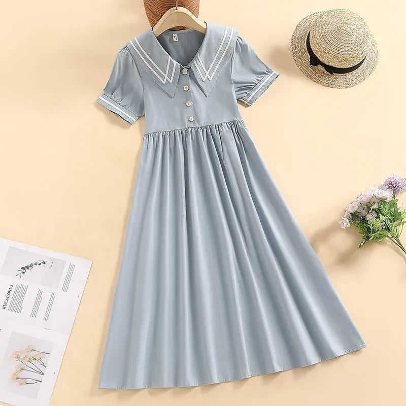 Children's Sailor Collar Older Summer Primary School Doll Children's Dress
