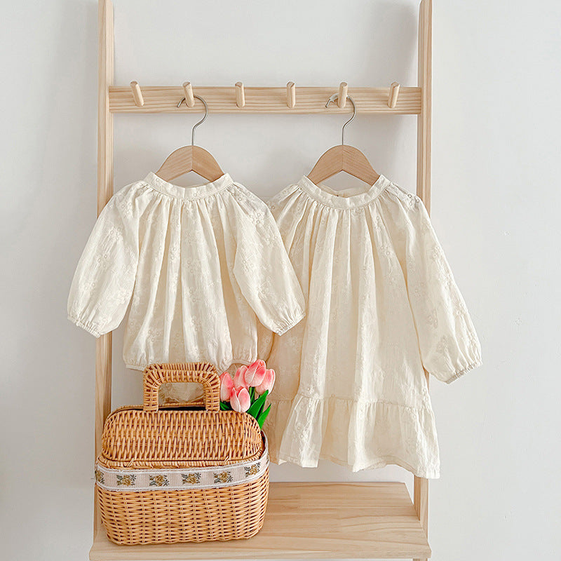 Children's Clothing French Embroidery Temperament Princess Romper Sisters Children's Dress