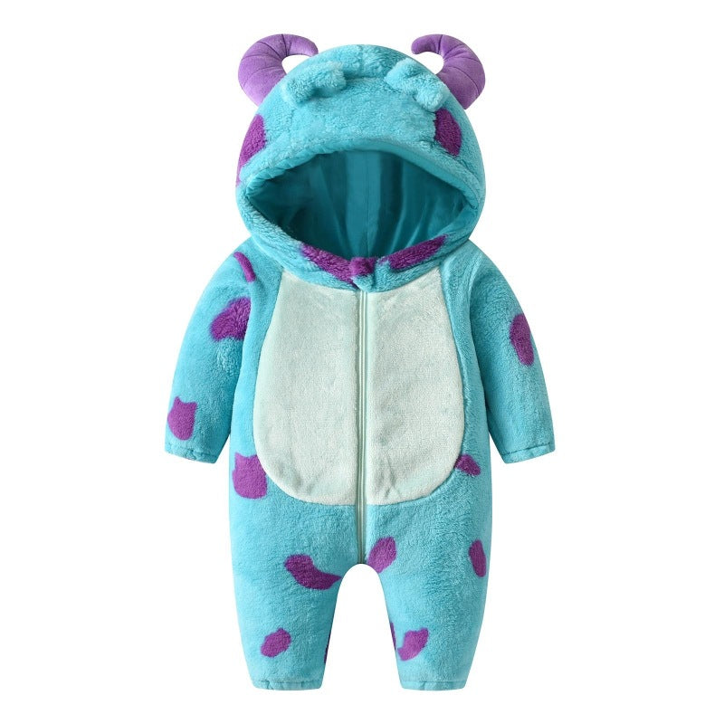 Born Clothes Jumpsuit Flannel Warm Cute Super Jumpsuit, Climbing Suit