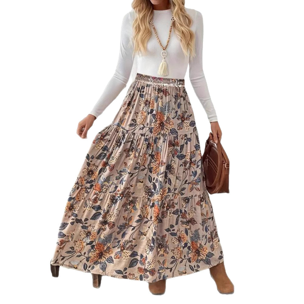 Durable Women's Printed Casual Bohemian For Skirt