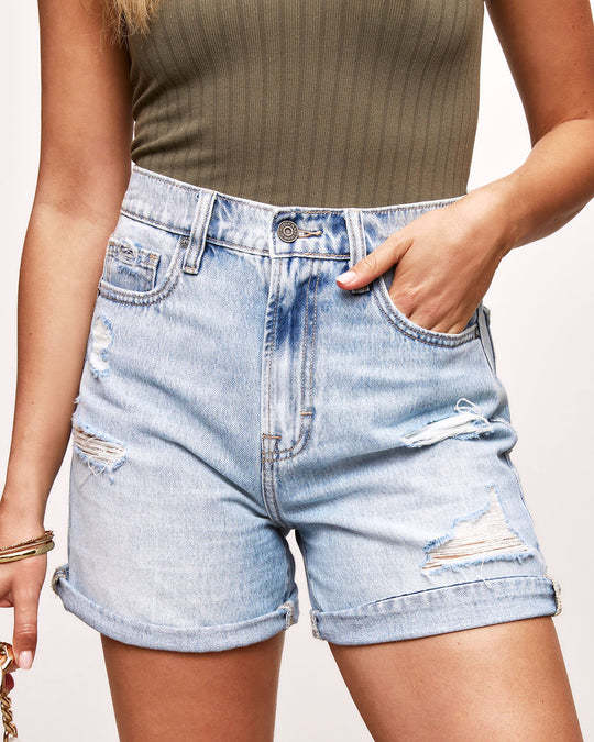 Women's Summer Water Washed Hole Denim For Women's Jeans