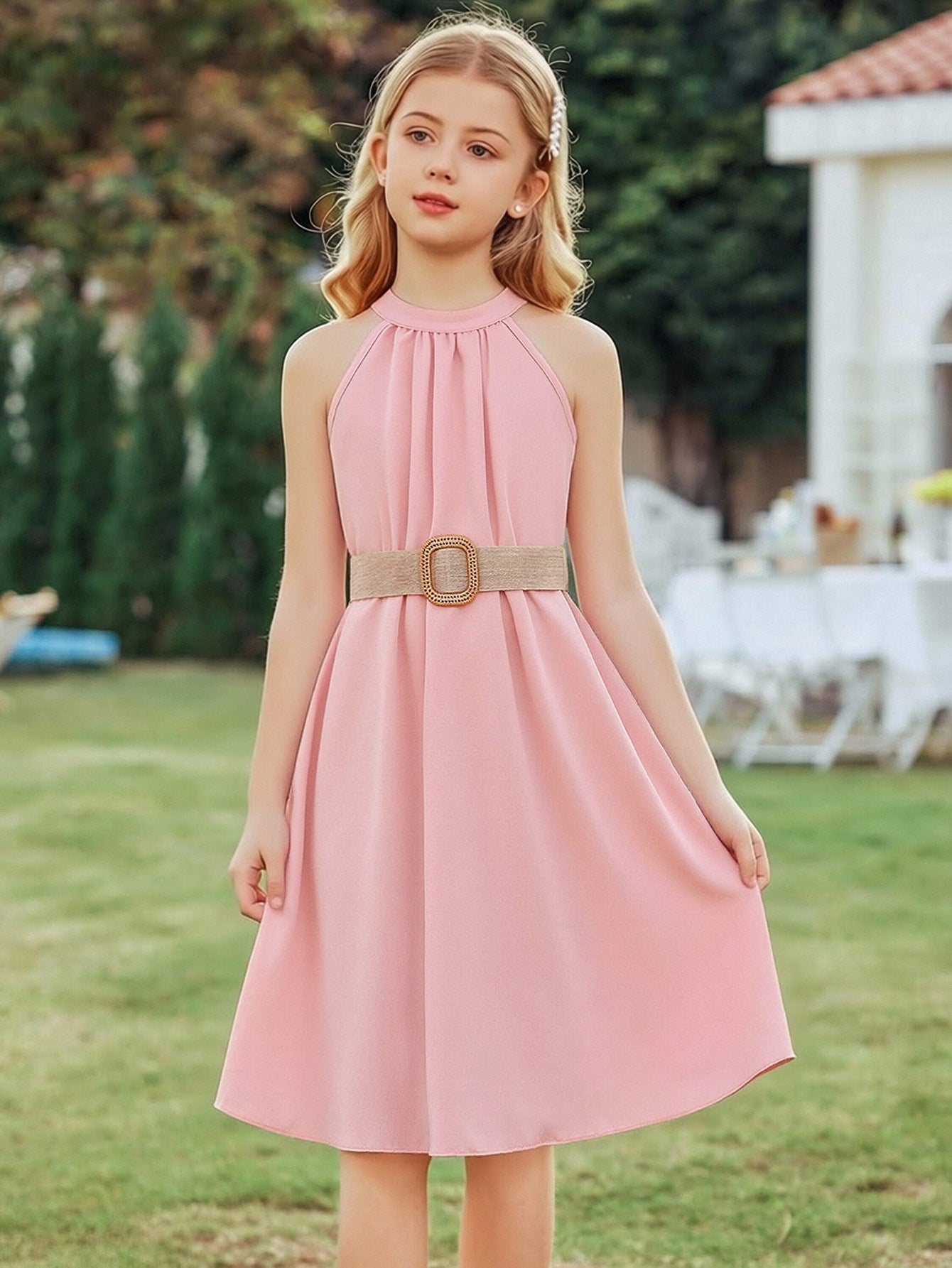 Children's Halter Sleeveless Princess Summer A- Line Children's Dress