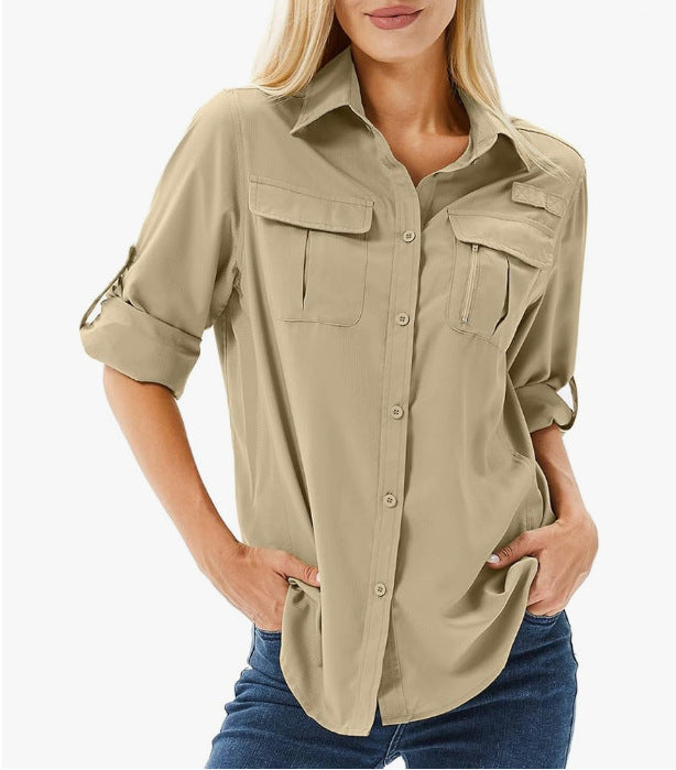 Women's Stretch Shirt Breathable Outdoor Thin Blouse