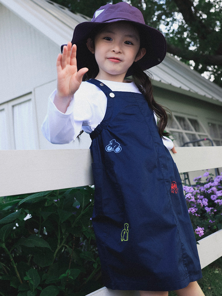 Children's Suspender Skirt Spring Outdoor Adjustable Medium Big Animal Children's Dress