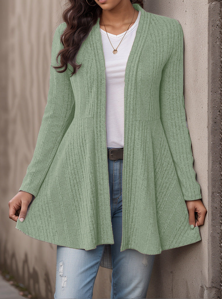 Beautiful Women's Sunken Stripe Brushed Casual Lace Shirt, Chiffon Shirt