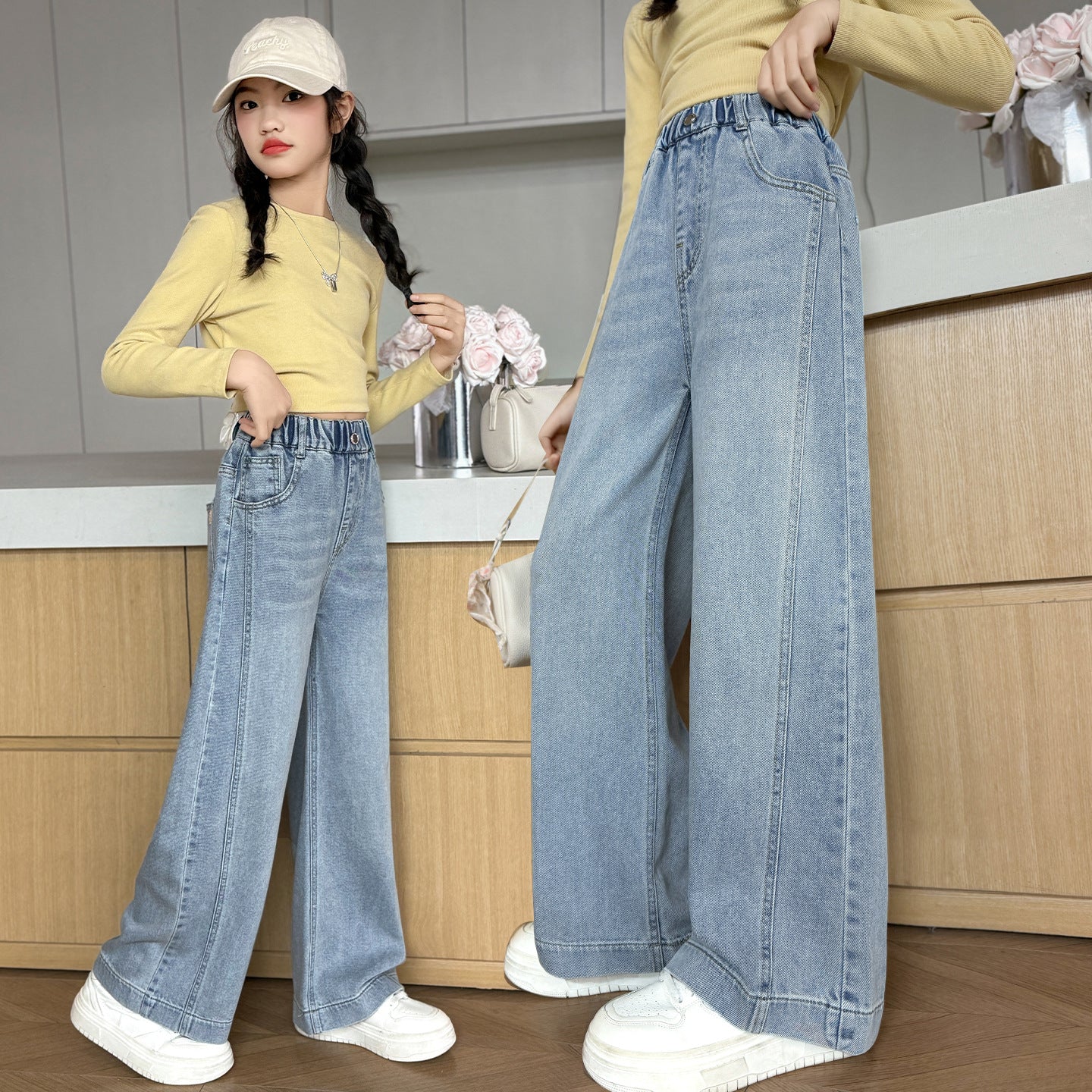 Trendy Junior High School Jeans Casual Children's Pants