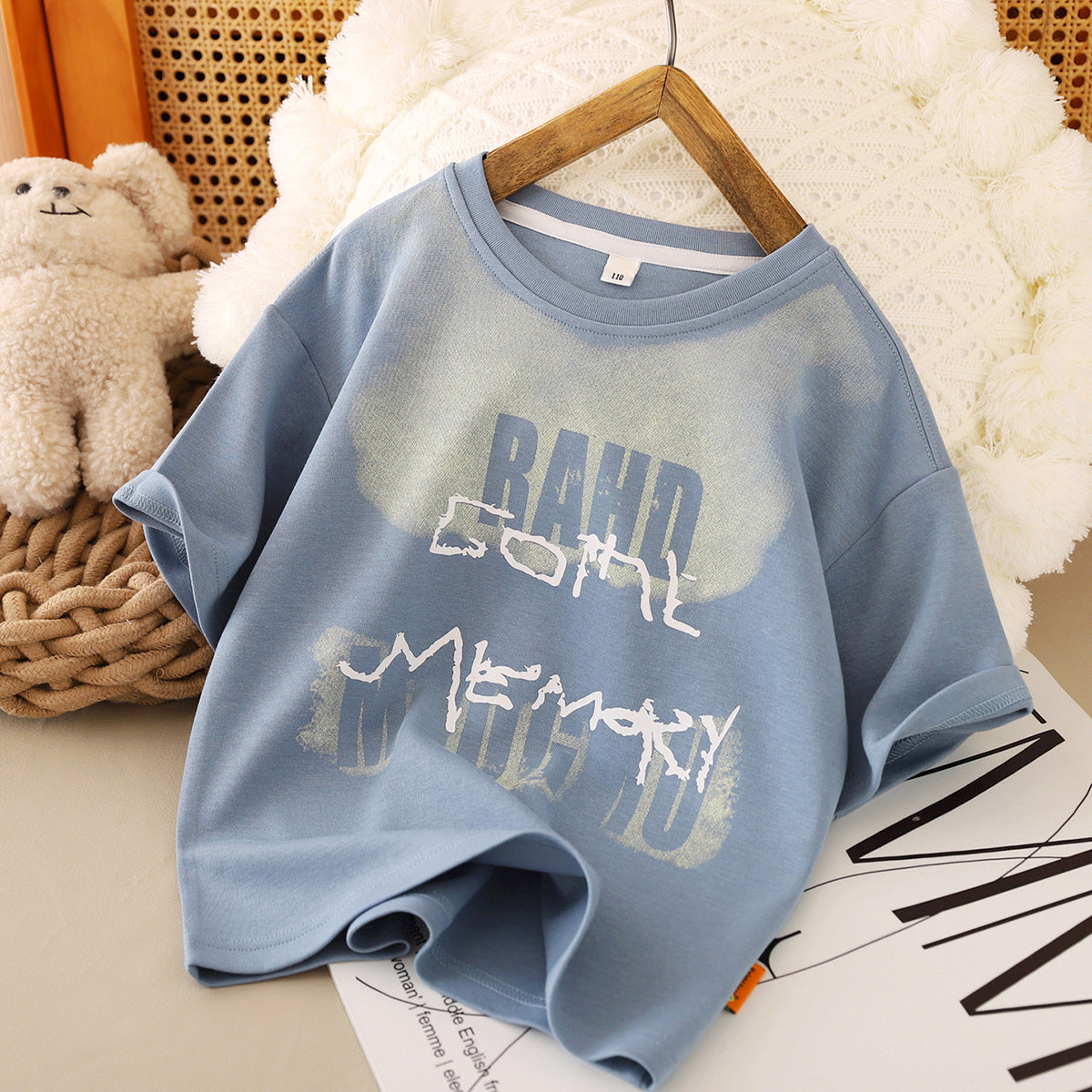 Children's Clothing Cotton Short-sleeved Summer Loose Top Middle Big Children's T-shirt