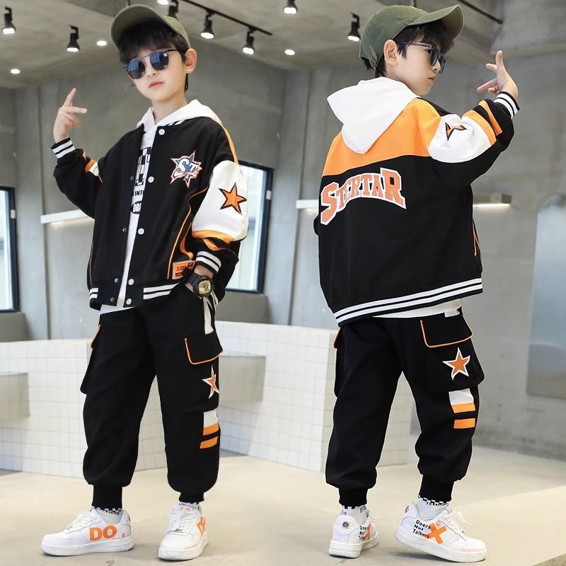 Children's Boys Baseball Jacket Sports Clothing Western Style Medium Children's Suit