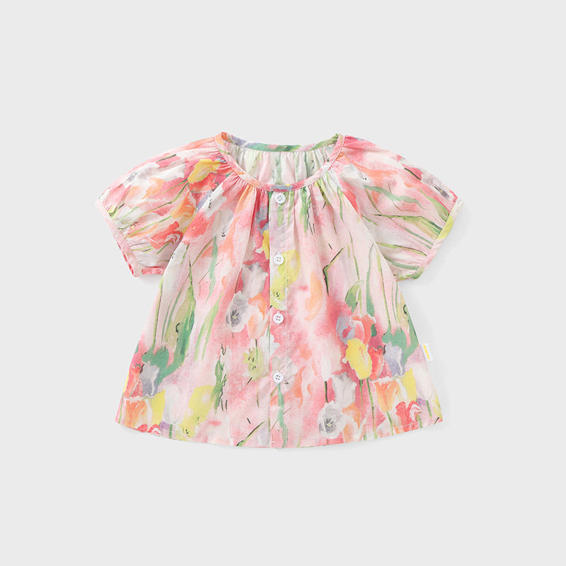 Children's Short Sleeve Top Summer Clothes Wear Shirt Soft Children's T-shirt