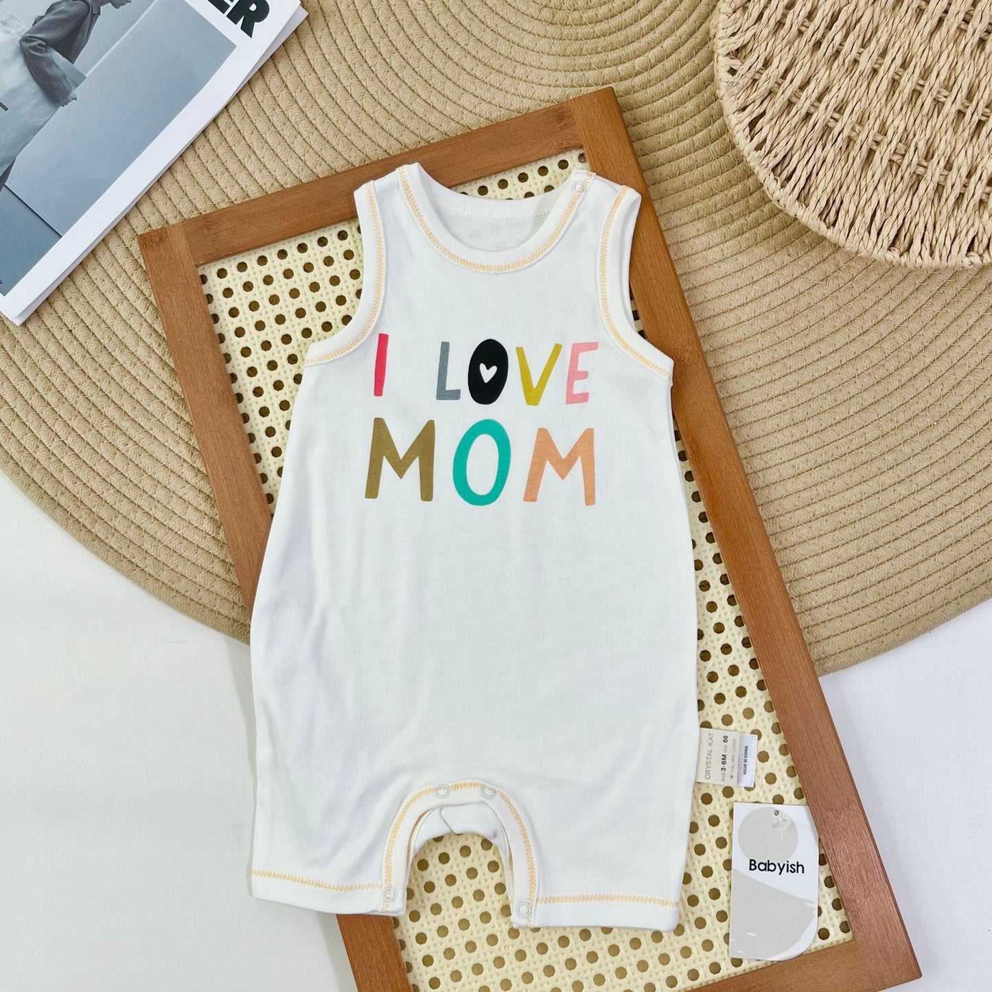 Women's & Men's Class Vest Short Summer Pure Cotton Jumpsuit, Climbing Suit