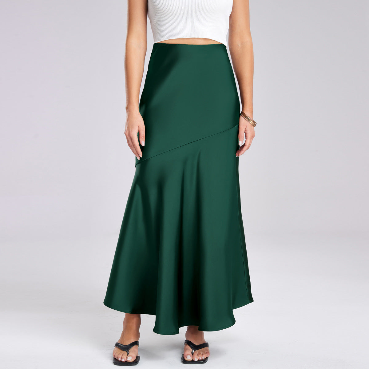 Women's Elastic Patchwork Long Dress Slim Slimming Skirts