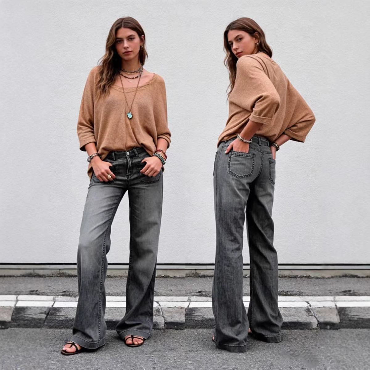 Unique Women's Fashionable Retro Denim Casual Women's Jeans