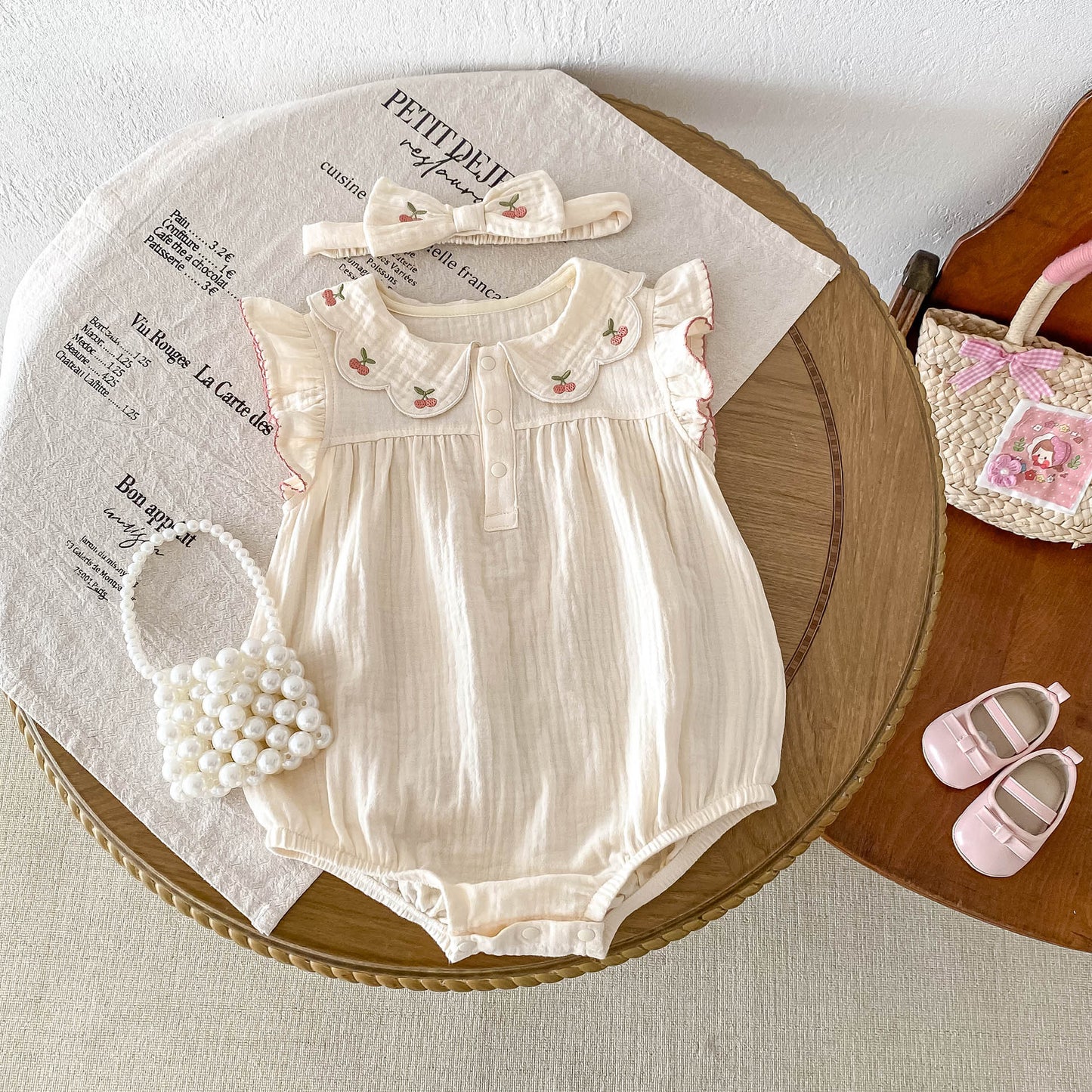 Princess Style Born Jumpsuit Super Cute First Month Old Days Jumpsuit, Climbing Suit
