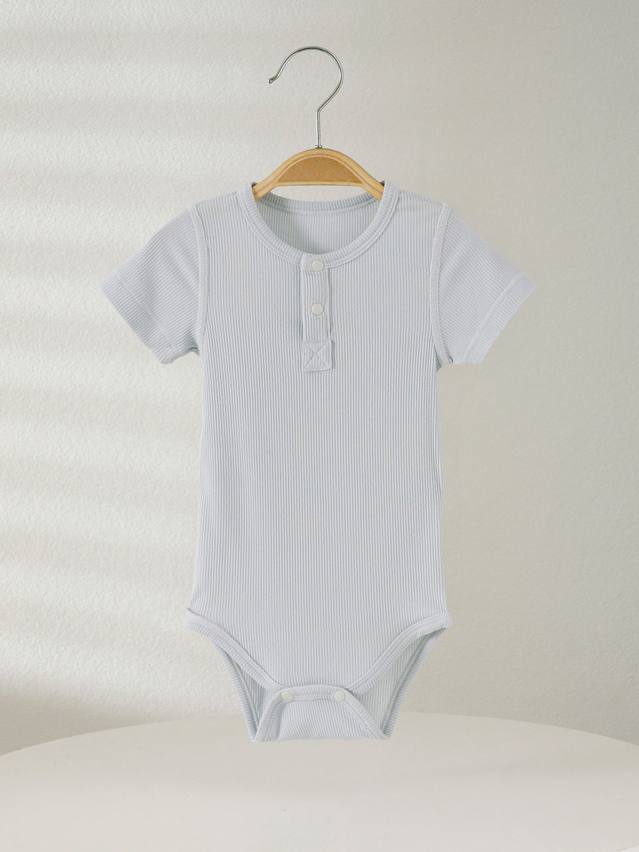 Infant Summer Short Sleeve Modal Infants Clothes Born Triangle Jumpsuit, Climbing Suit