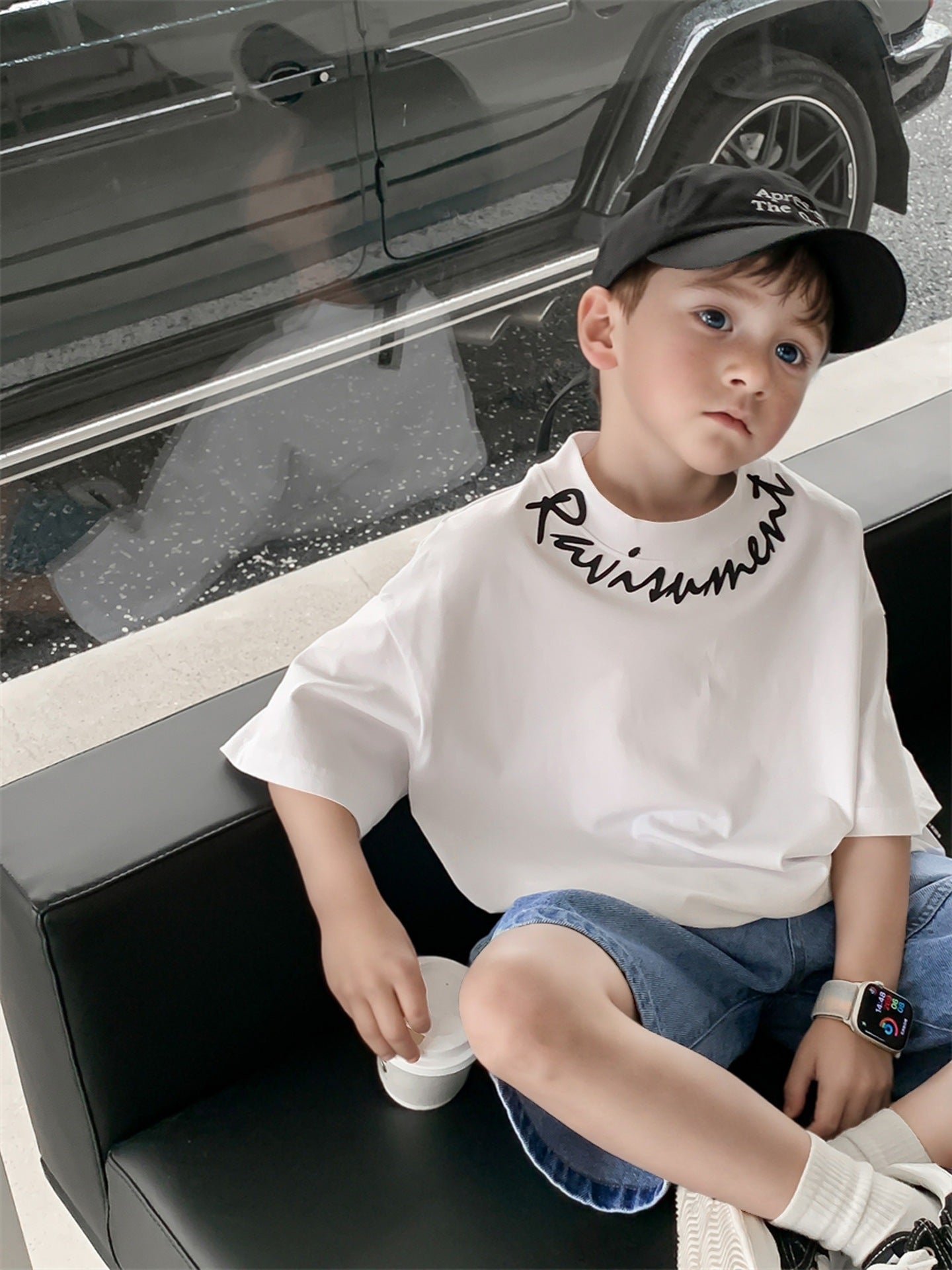 Handsome Fashion Trendy Style Hip Hop Summer Cotton Coat Three-dimensional Children's T-shirt