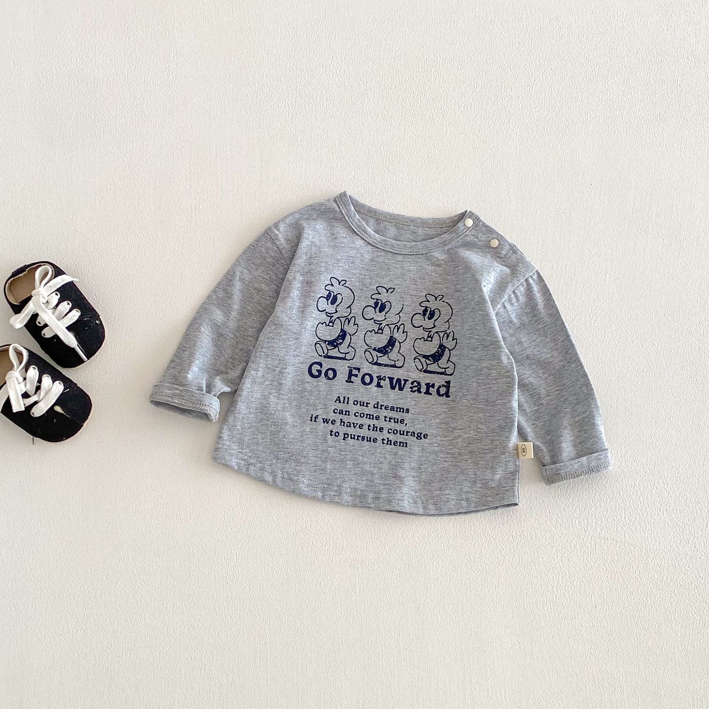 Children's Cartoon Spring Fashion Printed Korean Style Fashionable Children's T-shirt