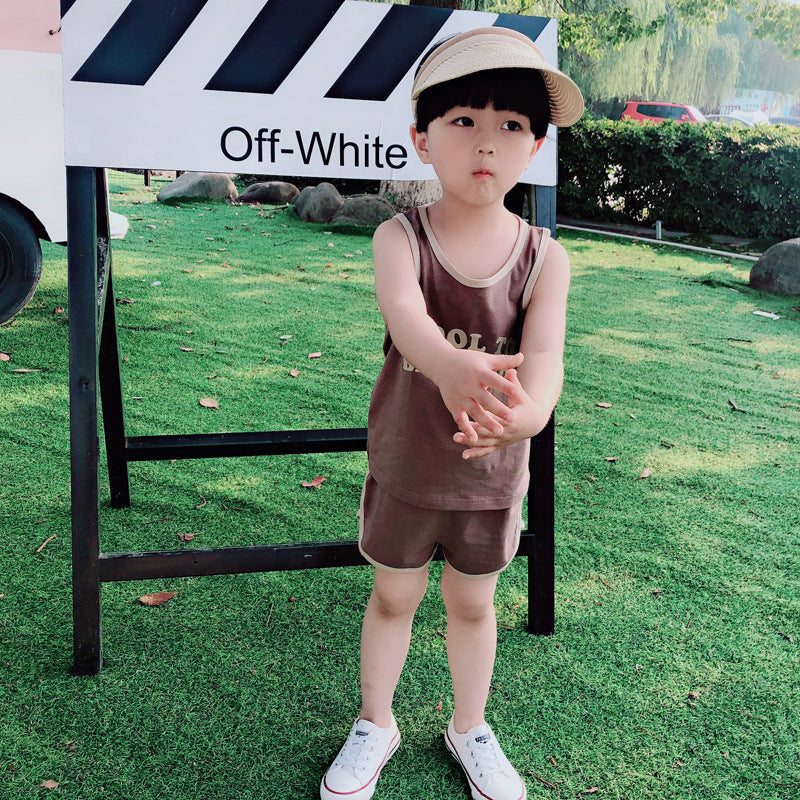 Children's Babies Trendy Leisure Sports Digital Basketball Children's Suit