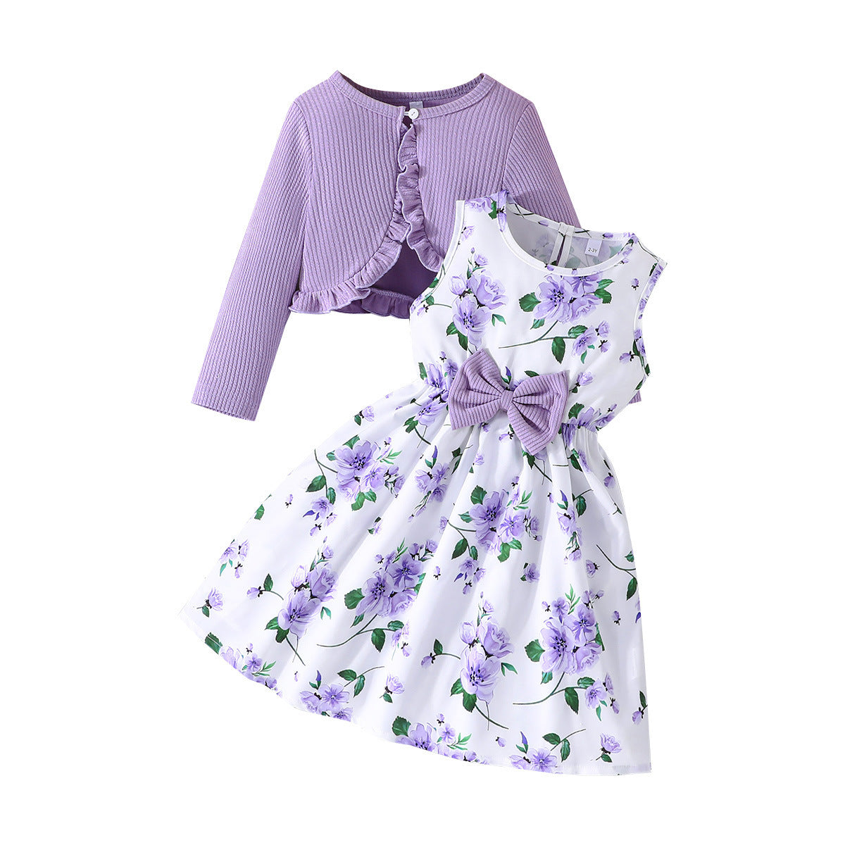 Children's Colorful Suspender Skirt Solid Color Coat Fashionable Lady Children's Dress
