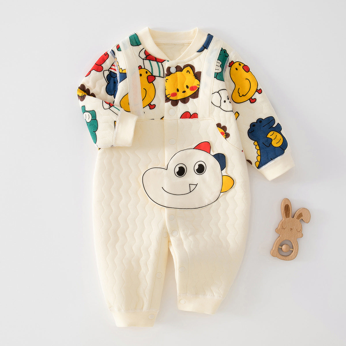 Boneless Quilted Jumpsuit Long Sleeve Born Jumpsuit, Climbing Suit