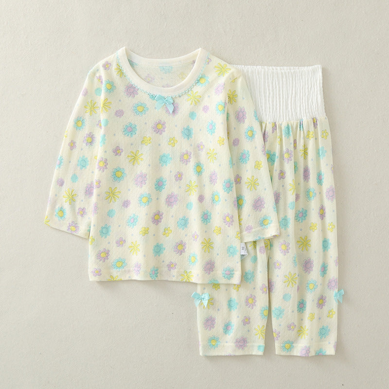 Sleeve Pure Cotton Summer Thin Air Children's Suit
