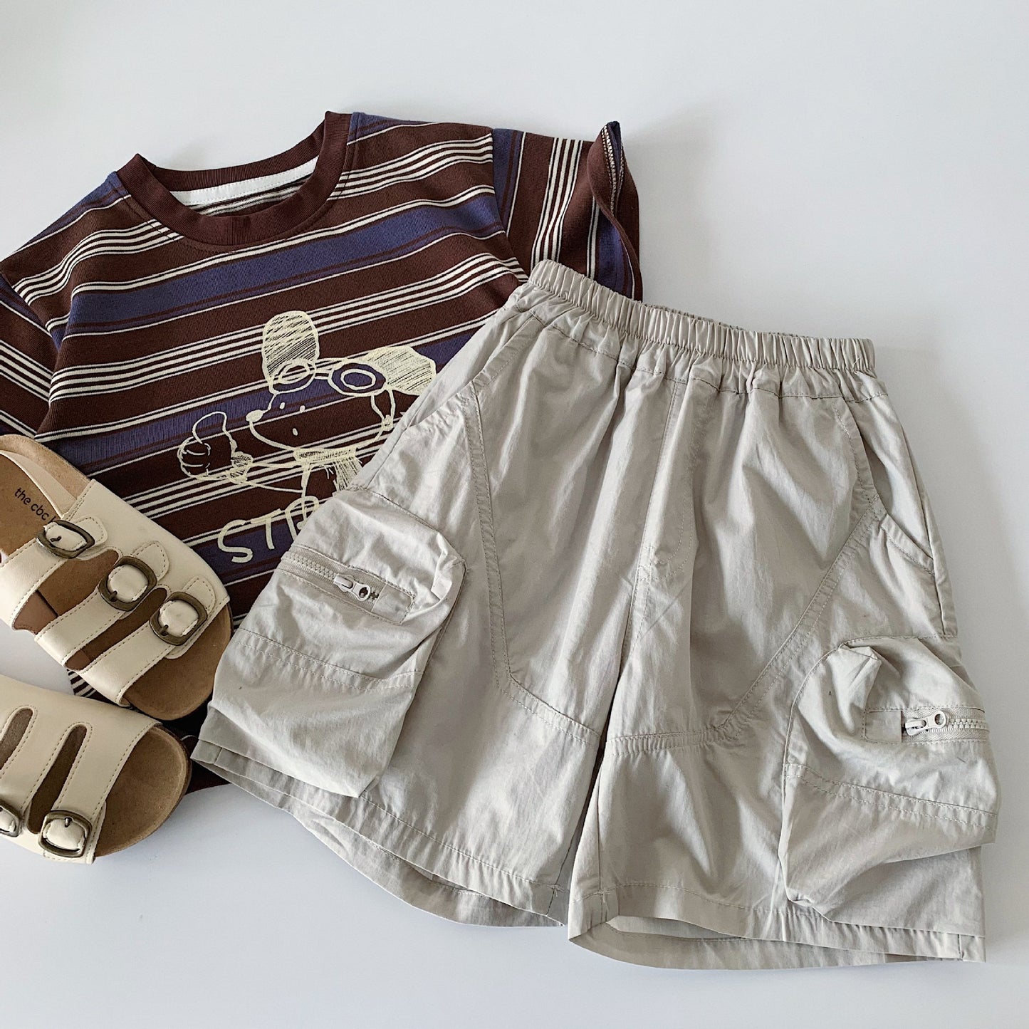 Children's Shorts Summer Casual Fifth Medium Small Woven Children's Pants