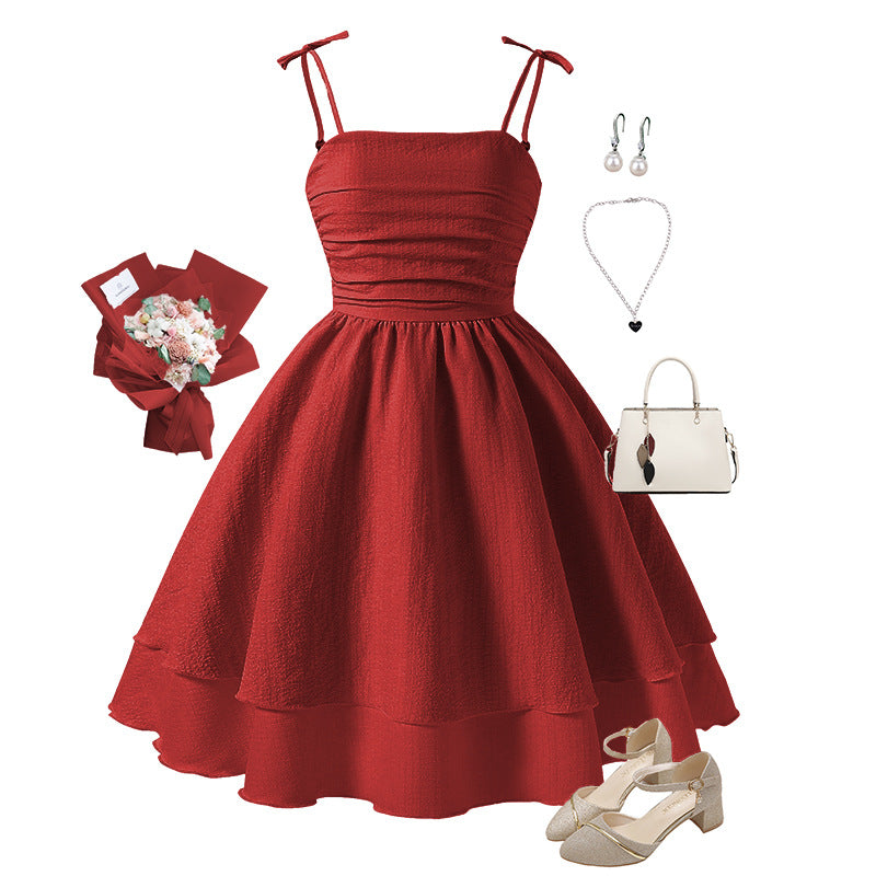 Women's & Children's Older Clothing Strap Princess Children's Dress