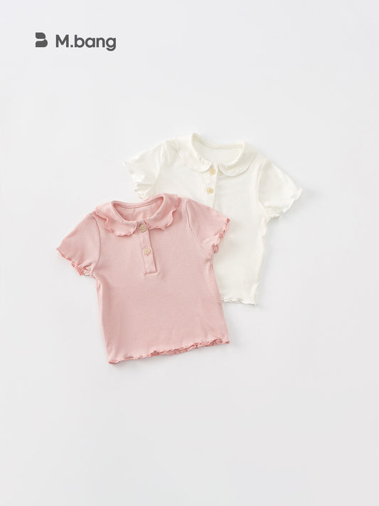 Children's Inner Wear Wooden Ear Top Doll Children's T-shirt