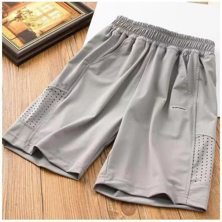Boys Ice Silk Shorts Korean Style Summer Thin Elastic Capri Children's Pants