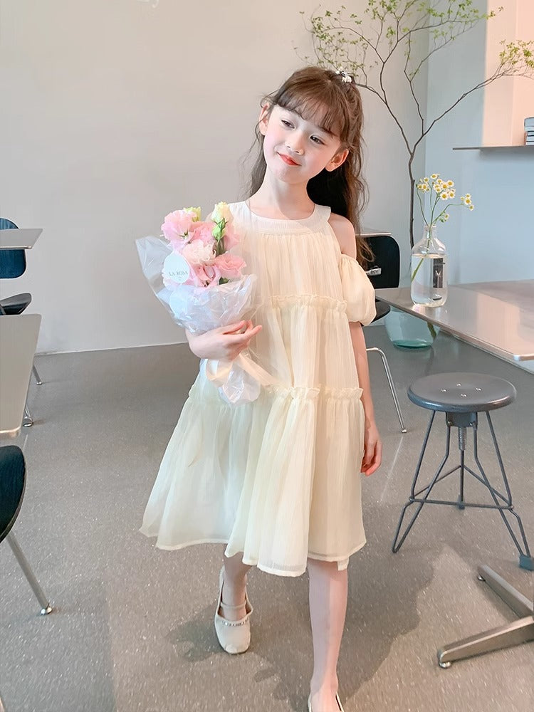Classy Summer Skirt Princess Little Chiffon Children's Dress