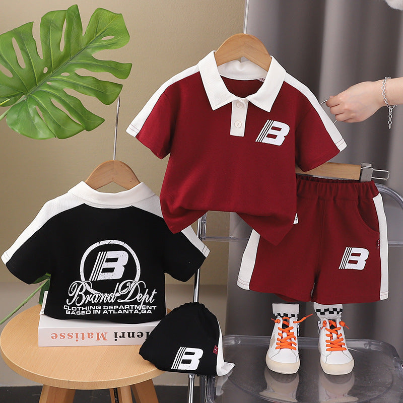 Sports Short Sleeve Summer Little Two-piece Children's Suit