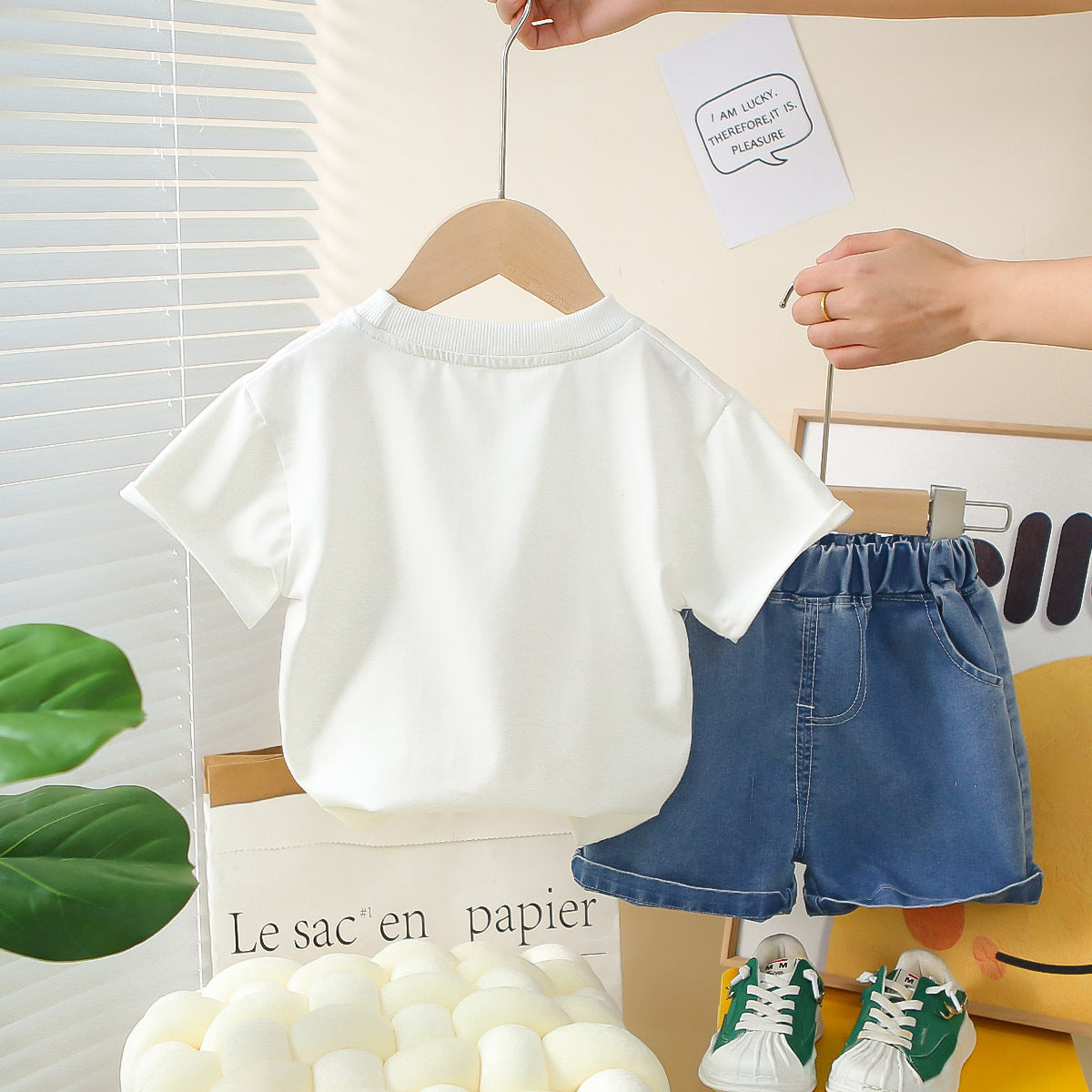 Children's Summer Short-sleeved Thin Casual Western Style Children's Suit
