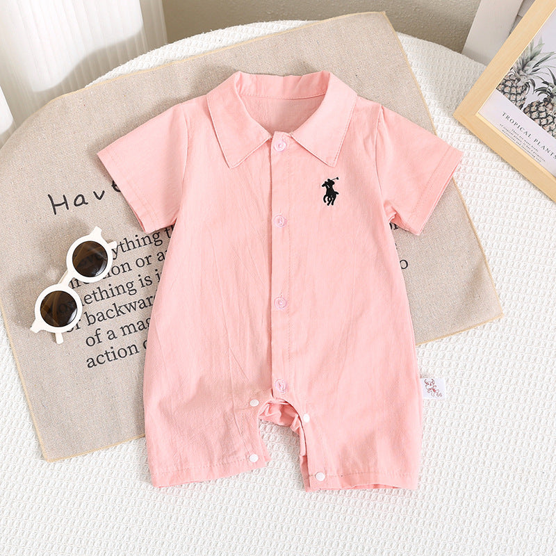 Romper Korean Style Western Infant Thin Short Sleeve Going Out Jumpsuit, Climbing Suit